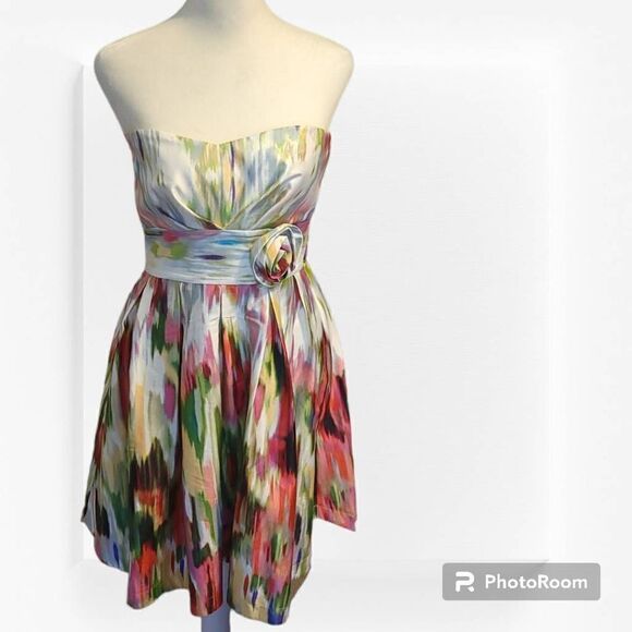 Teeze Me Watercolor Cocktail Dress Size 5 - Picture 1 of 7